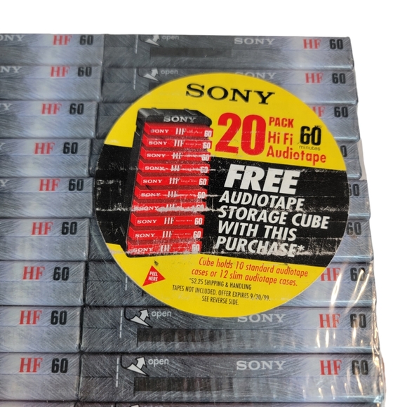 Sony High Fidelity Normal Bias Audio Cassete Blank Media 60 Min NIP 20 Pack - Picture 2 of 8
